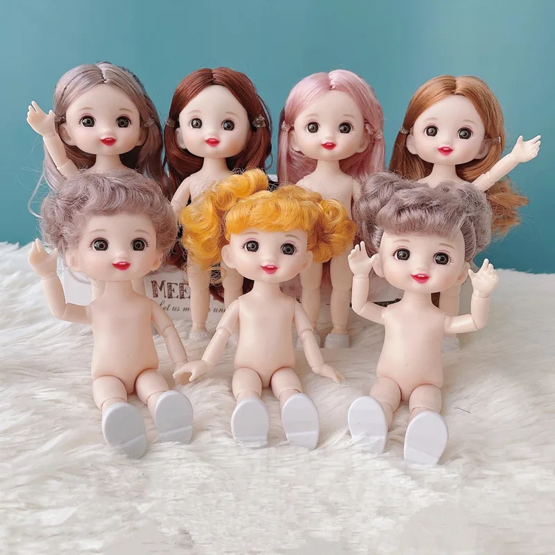 1/8 Bjd Cute Baby Doll 16Cm High Smile Doll 13 Joint Body Nude Doll Toys Girls Diy Dress Up Toys For Kid