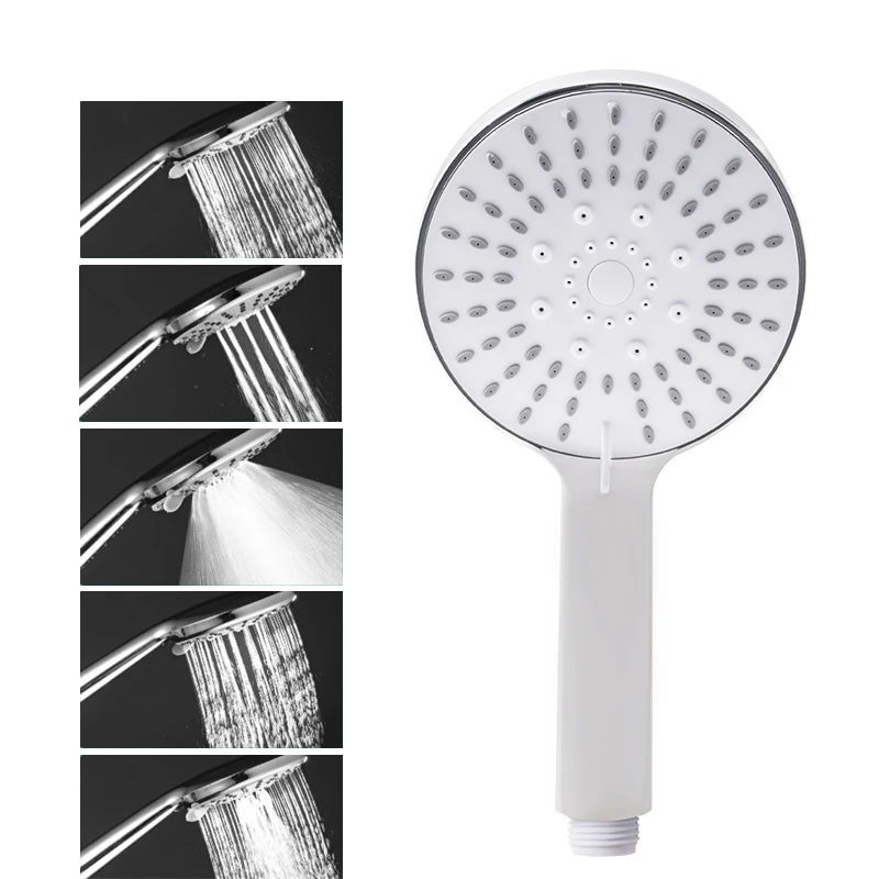 

5 Jets Shower Head High Pressure Showerhead Portable Bath Rainfall Set Faucet Spa Watering Can Large Sprayer Bathroom Accessory