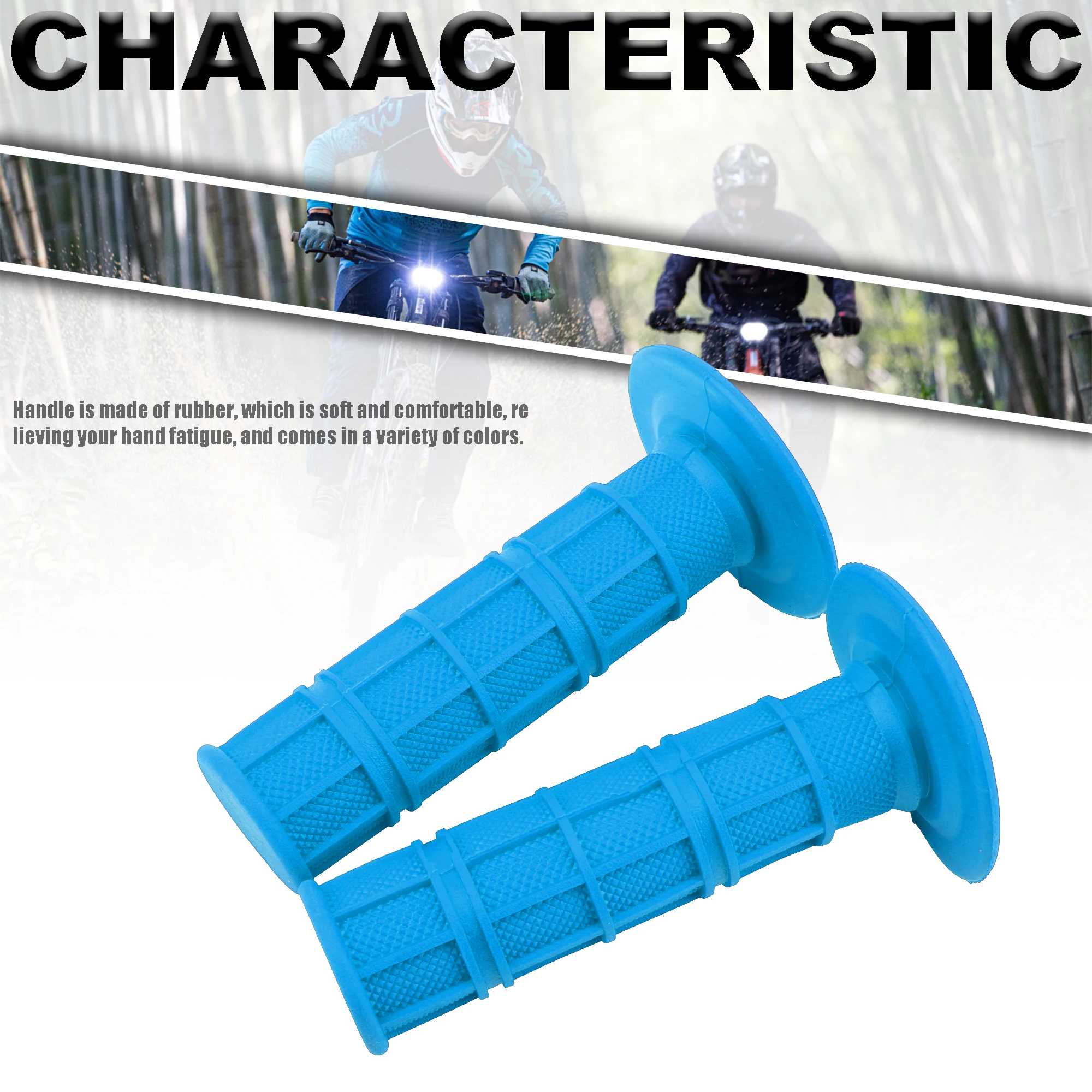 Vibrant Universal Motorcycle Handlebar Grips - 7/8 22mm Dirt Bike Accessories