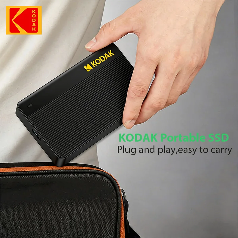 코닥 휴대용 외장 하드 드라이브 P160 500GB USB 3.0 PHDD 외장 하드 디스크 PS4/PS5 Xbox Mac PC에 적합