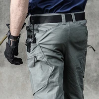 Men’s Stretch Tactical Pants  Water Resistant  Cotton Outdoor Work Cargo Pants Multi-Pocket Lightweight Combat Hiking Pants 4