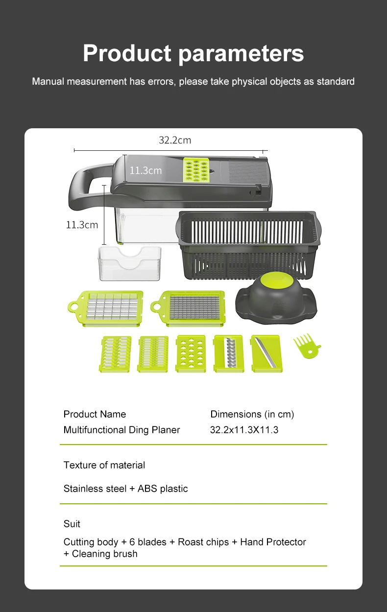 Mardi Gras Gifts For Women Multifunctional Vegetable Cutter Kitchen Gadgets  12-piece Household Slicer Potato Gratermeal Prep Containers Knife Set Groc