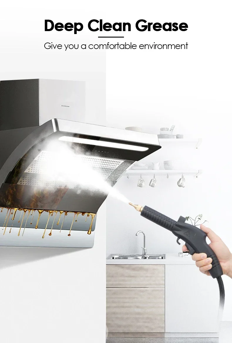 3100W Elektrischer Dampfreiniger Hochtemperatur- und Hochdruck-Sterilisations-Jet-Waschmaschine für Haushalt, Küche, Auto und Klimaanlage – Detail 11