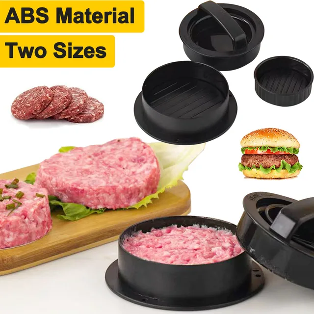3 Az 1-Ből A Hamburger Sajtó Patty Készítő Nem Tapadós Hús Marhahús Veggie Penész Papírbetétekkel Konyhai Eszközökkel Töltött Hamburgerekhez