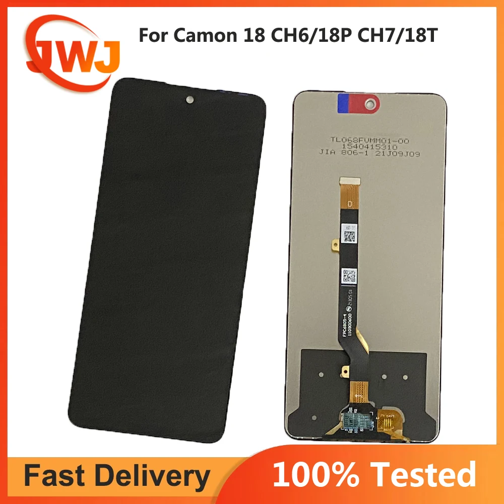 

For Tecno Camon 18 CH6n LCD Display Touch Screen Digitizer For Tecno Camon 18 P CH7n LCD Camon 18TLCD Sensor