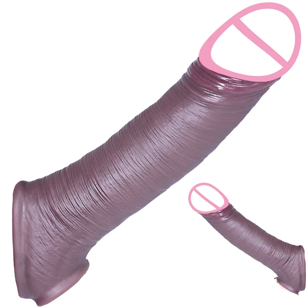 Penis Sleeve 8.66in Reusable With Cock Ring Sex Toys For Men Long Soft Penis Enlarger For Couples