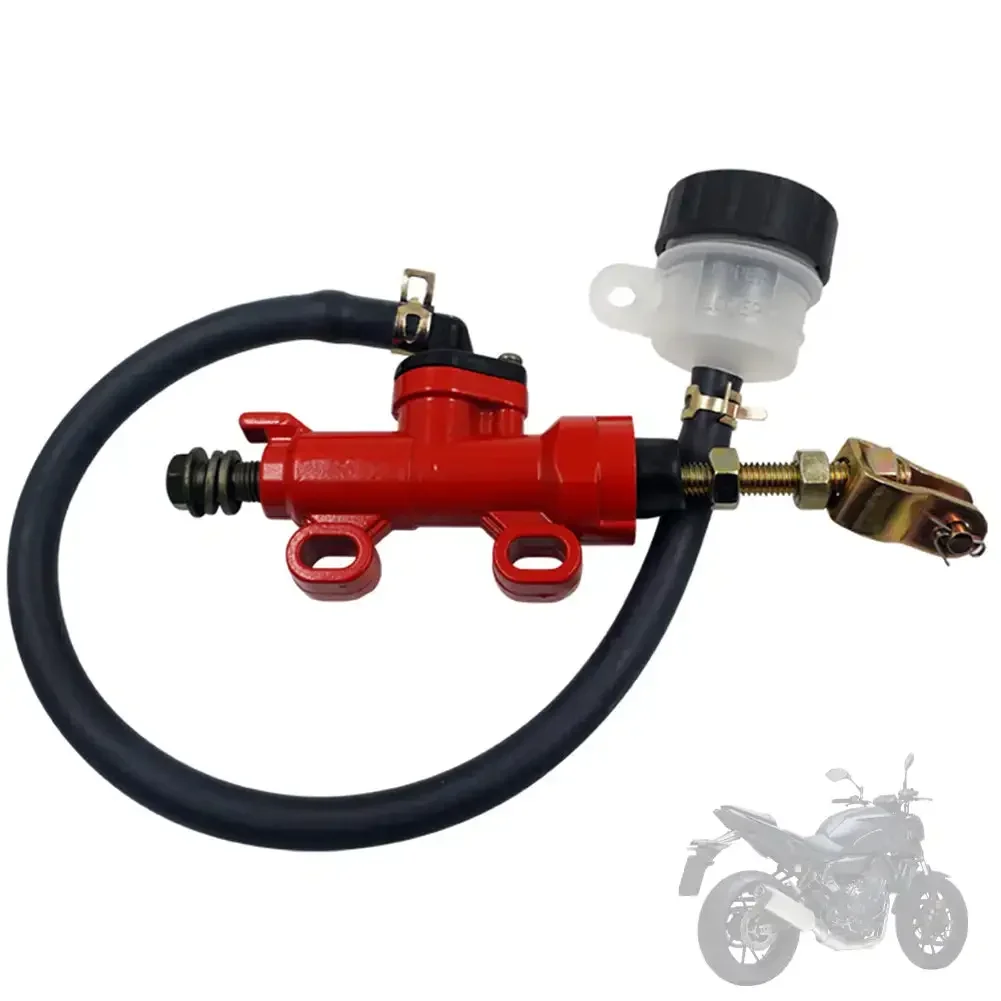 Universal Motorcycle Rear Foot Brake Master Cylinder Pump with Reservoir for Dirt Bike ATV for Suzuki Kawasaki Honda