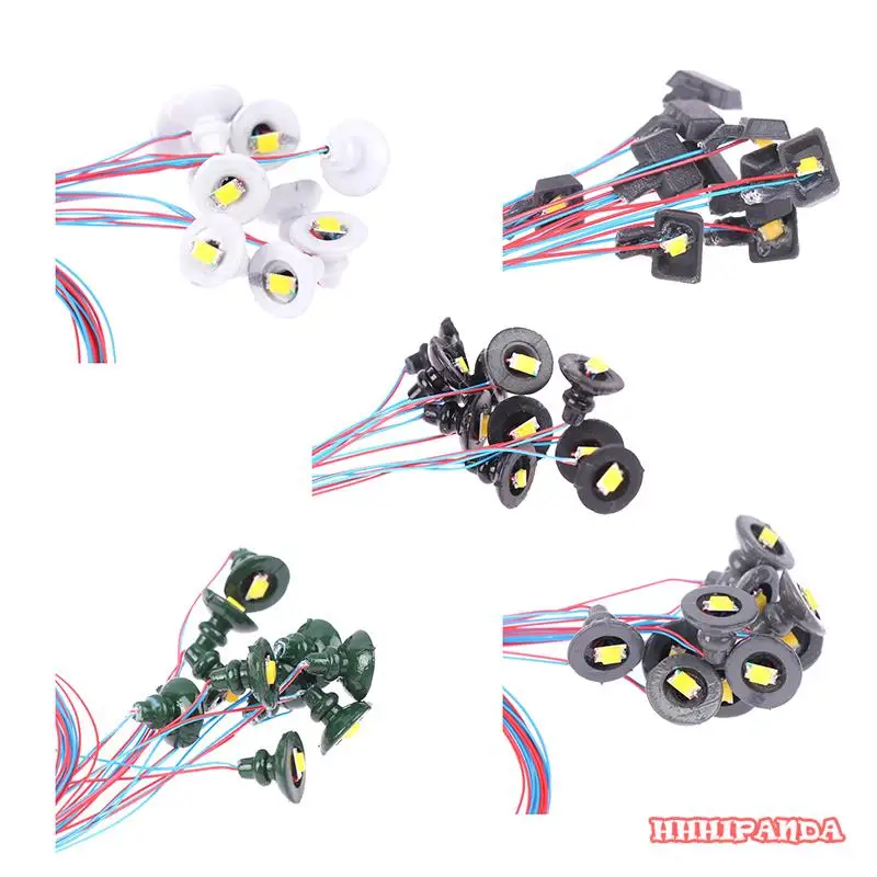 미니어처 LED 조명 풍경 시뮬레이션 야외 빌보드 모델 DIY 램프, 10 개, 1/87 체중계, 3V