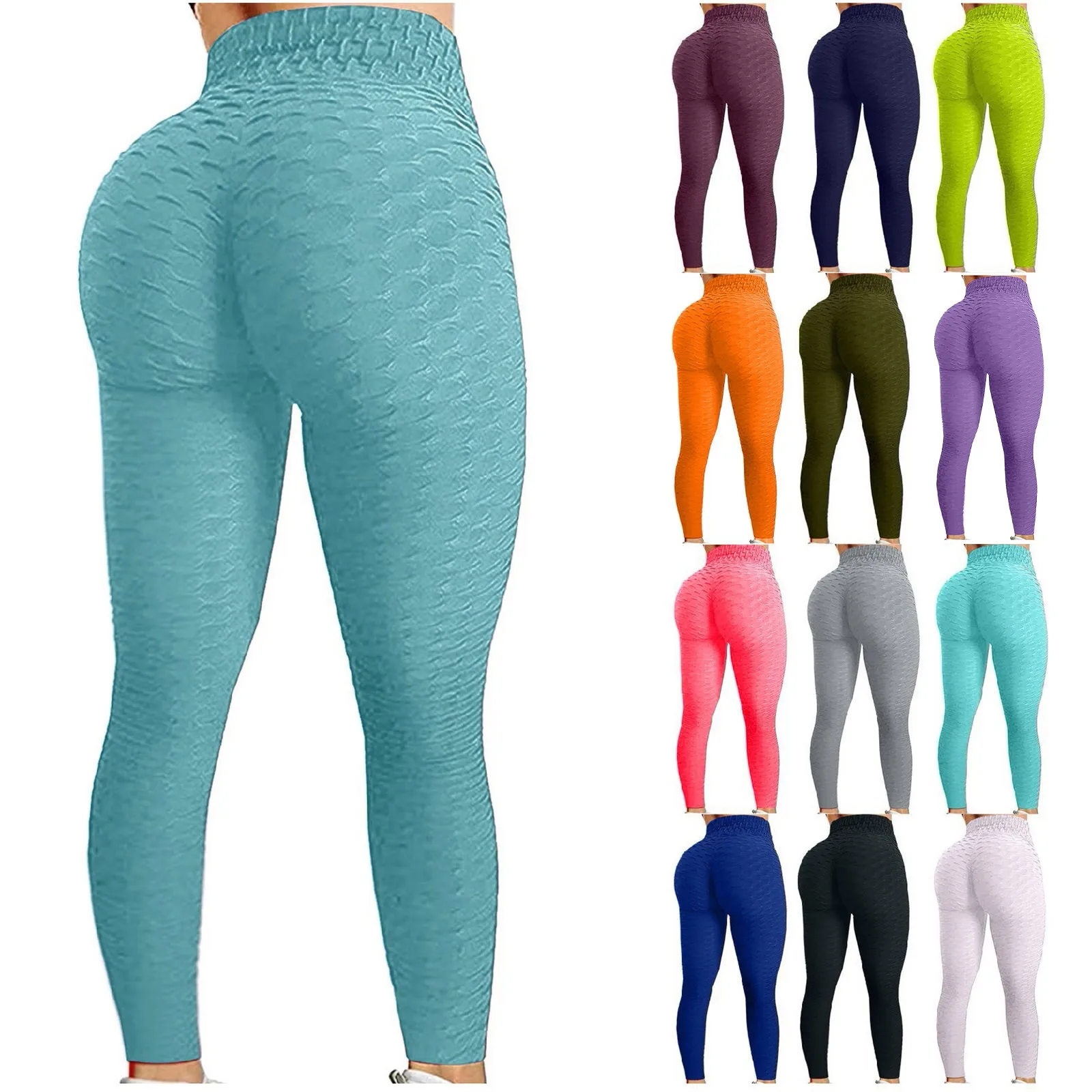 UNICEU Pantalones De Yoga De Cintura Alta Para Mujer, Leggings De Levantamiento De Glúteos Para Fitness, Mallas Con Control De Abdomen, Leopardo Arcoíris Con Purpurina
