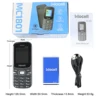 Mocell MC1801 Feature Phone 2.4" 1800mAh Battery Dual Sim Dual Standby Loud Speaker MP3 MP4 FM Radio Torch Senior Phone 6