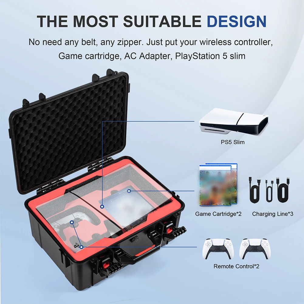 

Travel Waterproof Protective Carrying Storage Case Handheld Portable Game Console Carrying Case ABS Protective Storage Bag