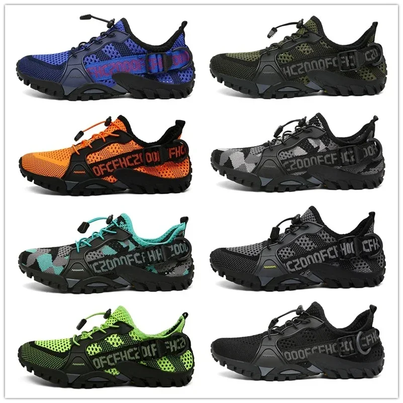 Upstream Shoes Men Quick Dry Aqua Shoes Slip On Breathable Hiking Wading Sneakers Beach Surfing Swimming Water Barefoot
