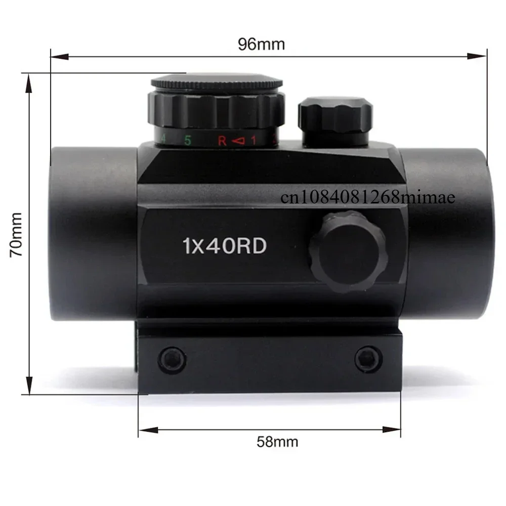 Holographic 1x40 Red/Green Dot/Cross Sight Scope Tactical Optics Riflescope Fit 11 and 20mm Rails Hunting Sights