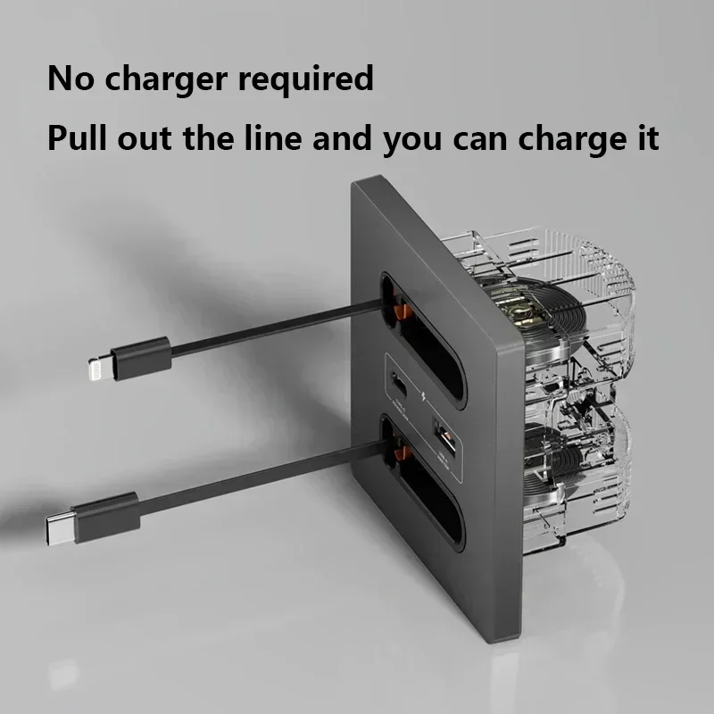 مقبس ذكي عالمي مع خط شحن 20 وات شحن سريع USB C Por...