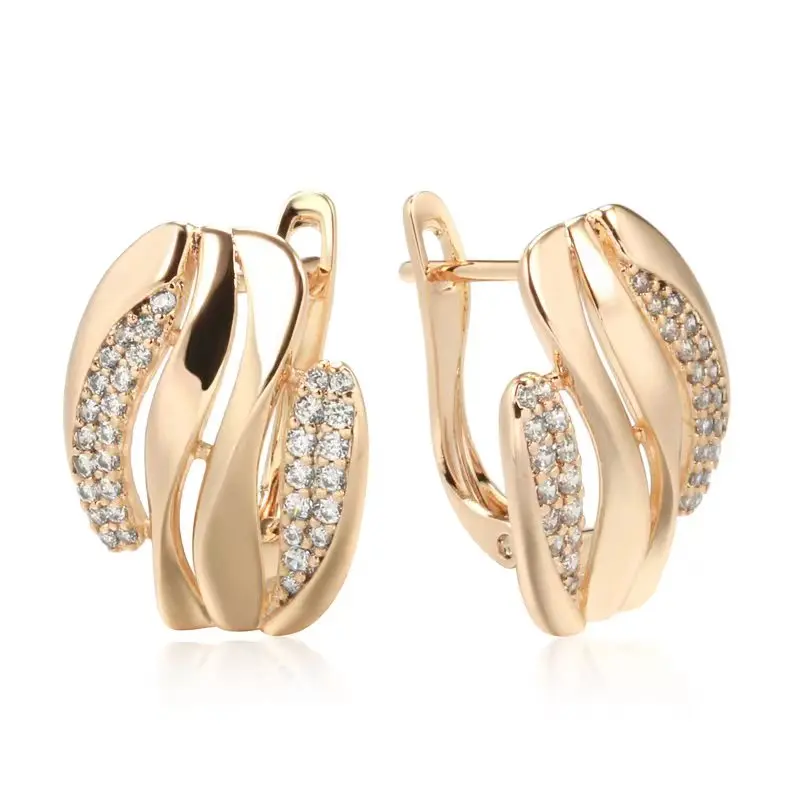 アクセサリー yc JULYDREAM Hollow Wave Geometric 585 Gold Color Drop Earrings
