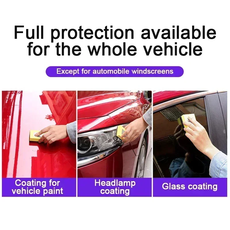 3PCS 9H Auto Flüssigkeit Keramik Mantel Super Hydrophobe Glas Beschichtung Set Polysiloxan und Nano materialien Keramik Für autos – Detail 17