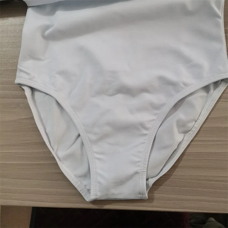 Hochwertige, günstige Tanz-Übungskleidung aus Baumwoll-Spandex, Weiß, Schwarz, Rosa, für Kinder, Mädchen, Kinder, kurze Ärmel, Ballett-Trikots – Detail 19