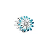 Openwork Pink Purple Golden Blue Daisy Flower Charm Bead Fit Original European Silver 925 Bracelet Necklace DIY Women  Jewelry 6