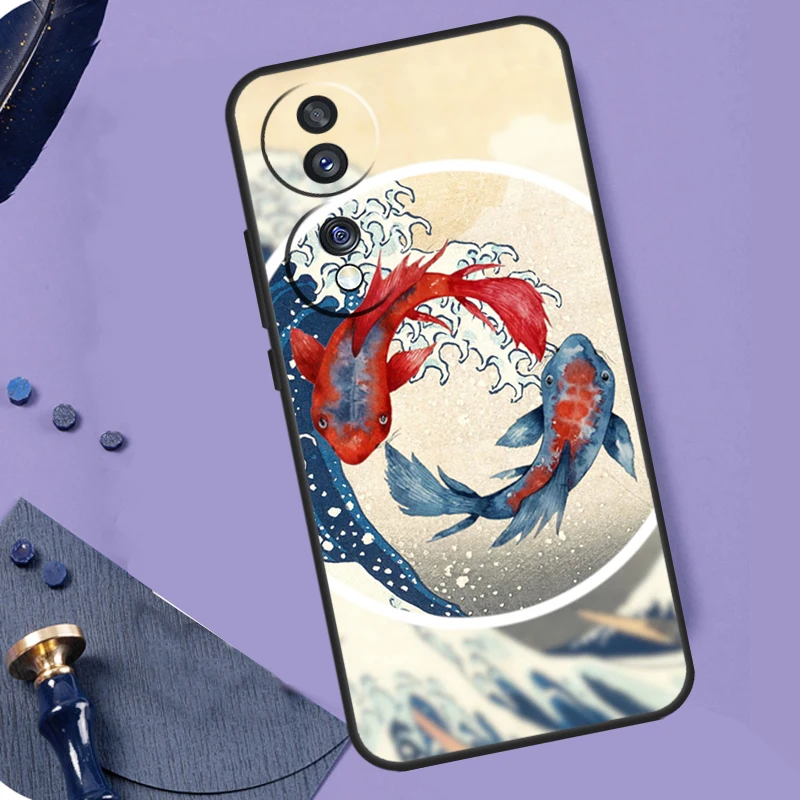 Japanese Koi Dragon Wave Tattoo Design Phone Case