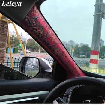 Adesivo per ricamo adesivo in tessuto autoadesivo per interni auto Modifica interna Colonna ABC per accessori fai da te per auto per mobili