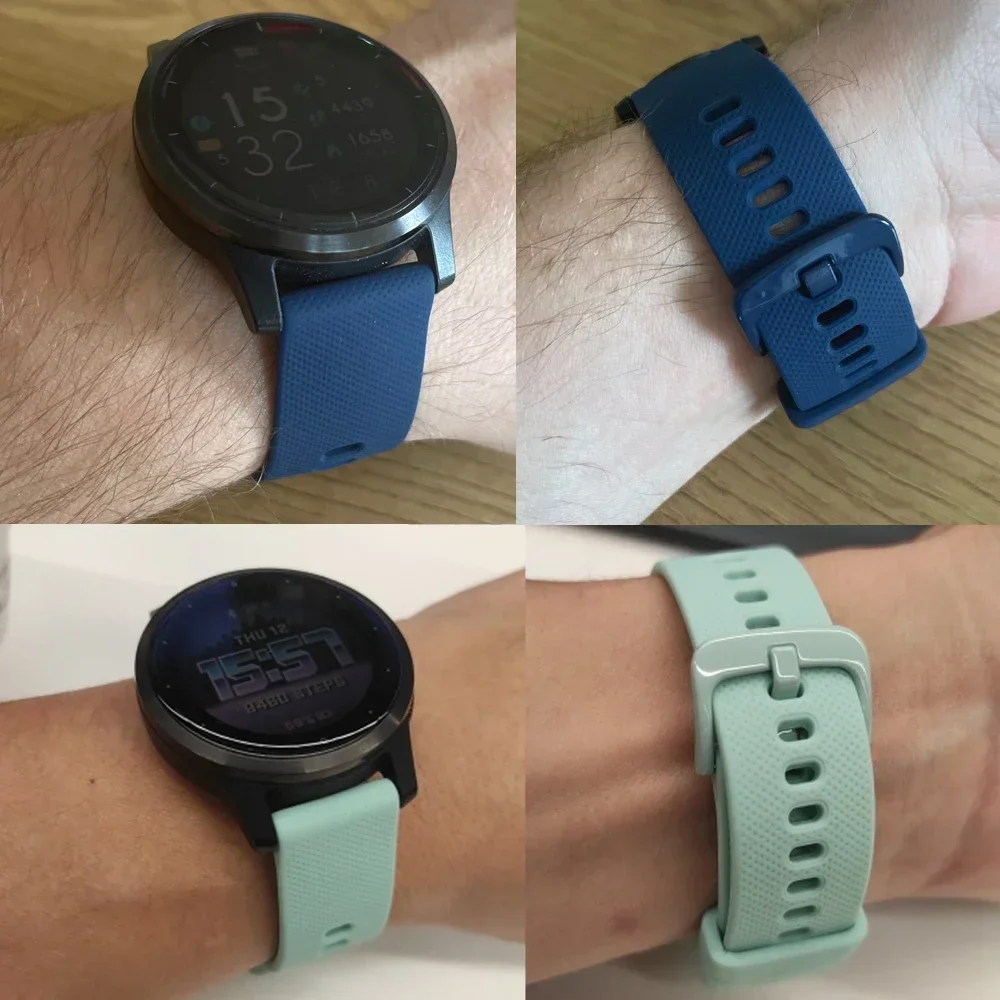 Enhanced Rubber Watch Strap Bracelet - 20mm/22mm, Universal Fit