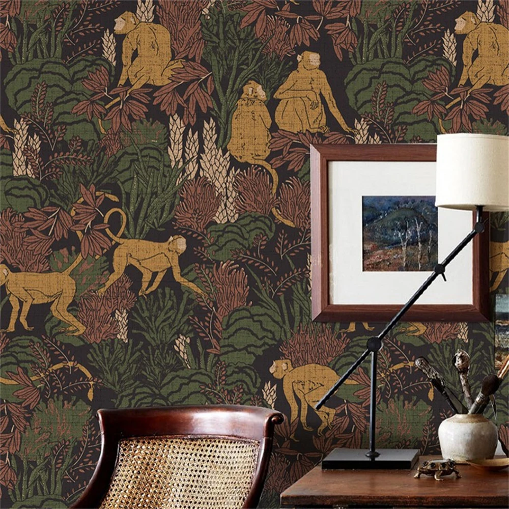 Beibehang-papel de Parede Personalizado para Sala e Quarto Pintura de Parede Americano Tropical Selva Animal Sudeste Asiático Mural
