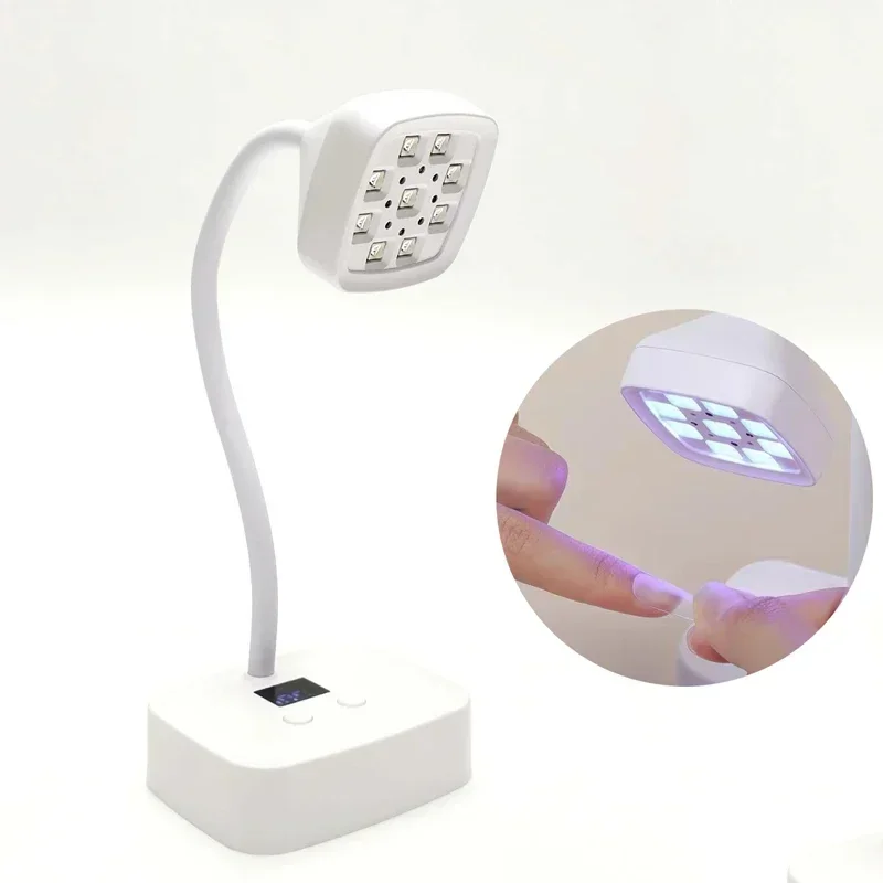 Mini UV LED Nail Curing Lamp Bendable USB Light For Fast Drying Eyelash Extensions Glue Nail Polish Gel Manicure Tool 3