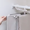 5In1 Magic Trouser Rack Hangers Stainless Steel Folding Pant Rack Tie Hanger Shelves Bedroom Closet Organizer Wardrobe Storage 2
