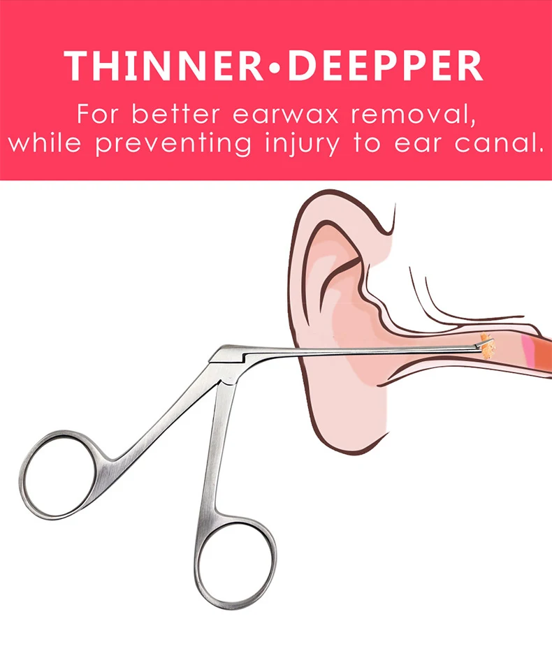 pinça nasal, pinça auricular, limpador de cera, pinça