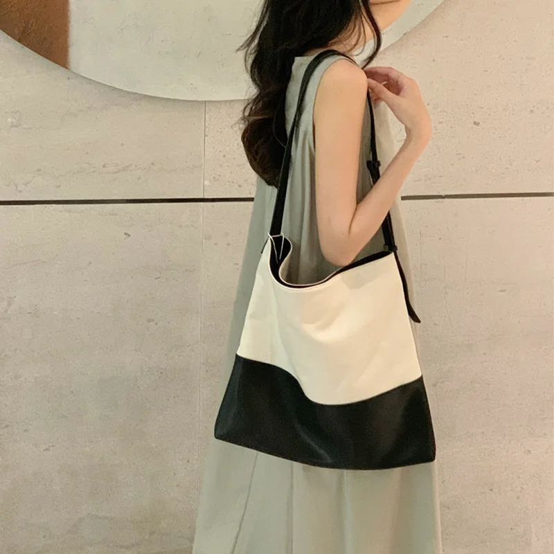 ZR 다이어리 캐주얼 토트백 여성용 캔버스 패치워크 숄더 크로스바디 백, 대용량 홀리데이 비치 백, m373