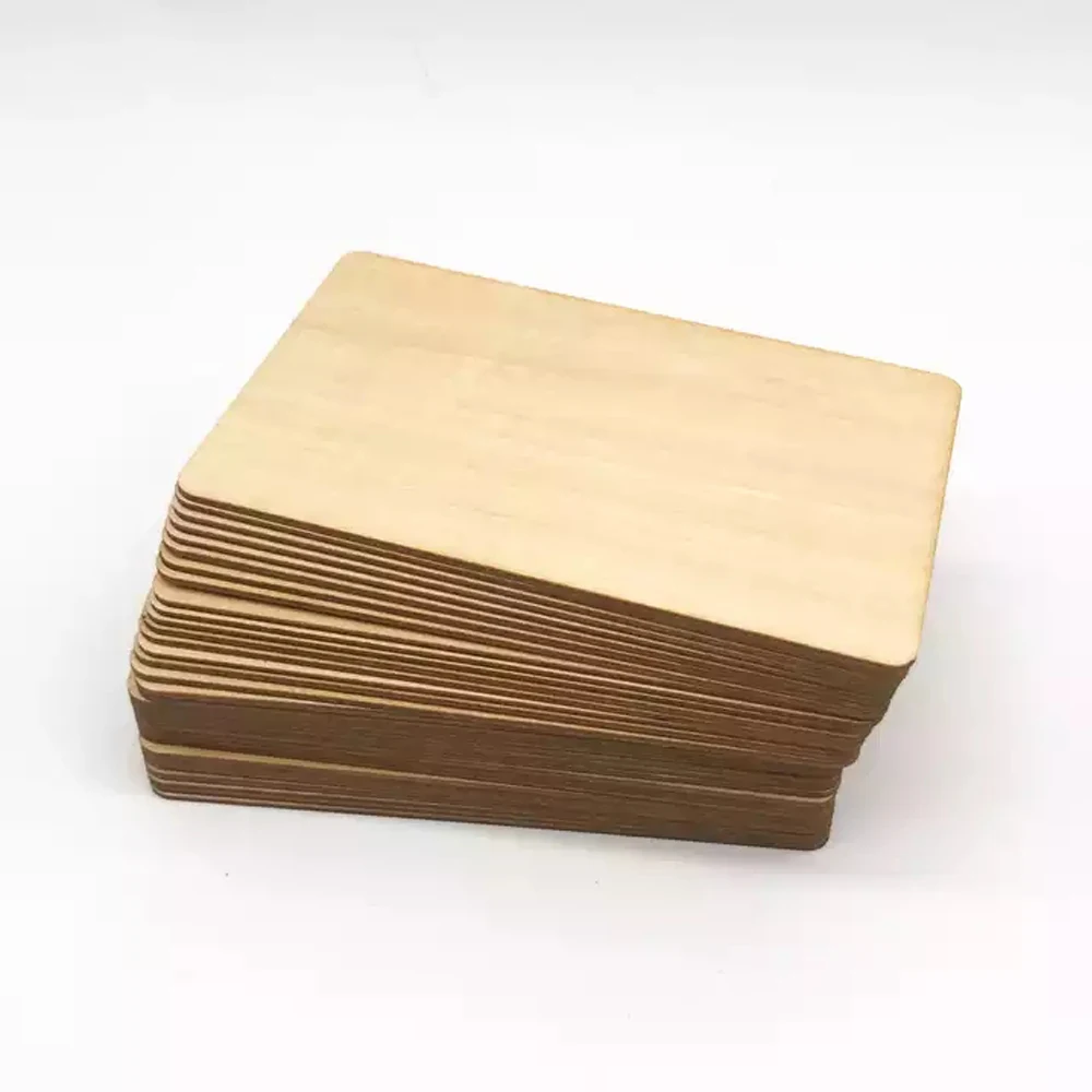 10 Pieces Bamboo Contactless Business Gift RFID Card Blank DIY F08