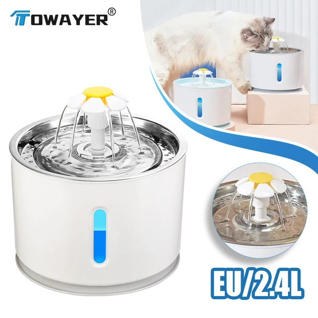 Dispenser di acqua per animali domestici da 1,5 litri con filtro a  ricircolo di circolazione automatica fontana di acqua per animali domestici  bevitore muto elettrico per gatti - AliExpress