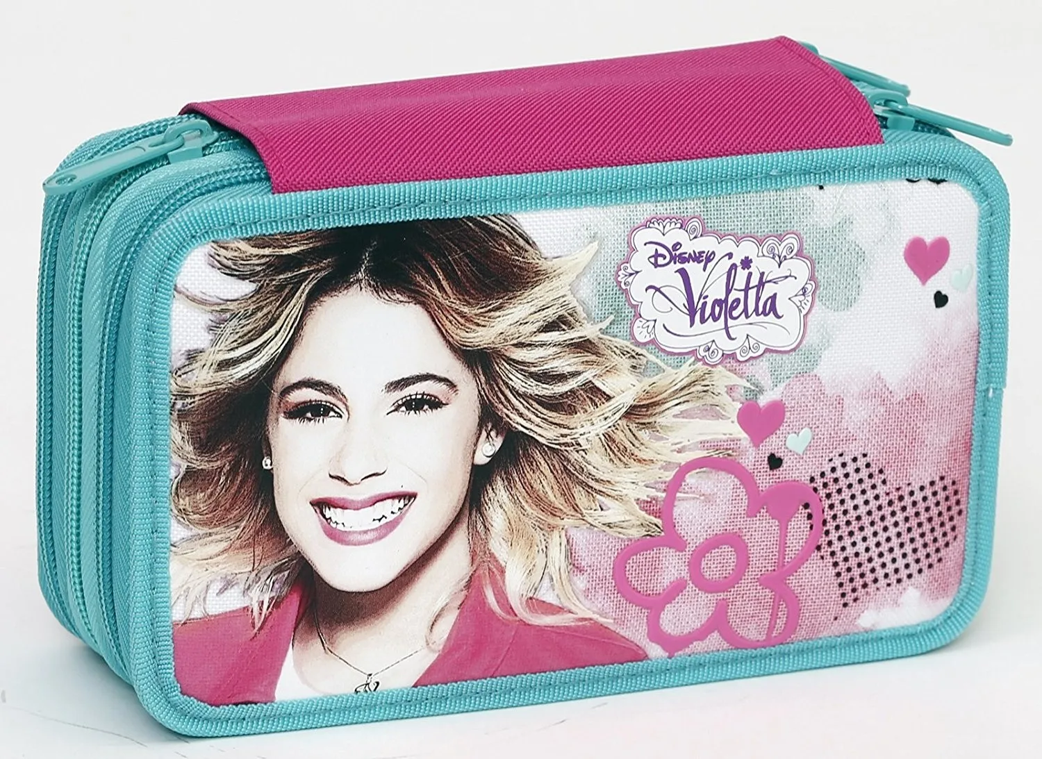 Make-Up Bag Personalised Disney Violetta Black Canvas Pencil Case 