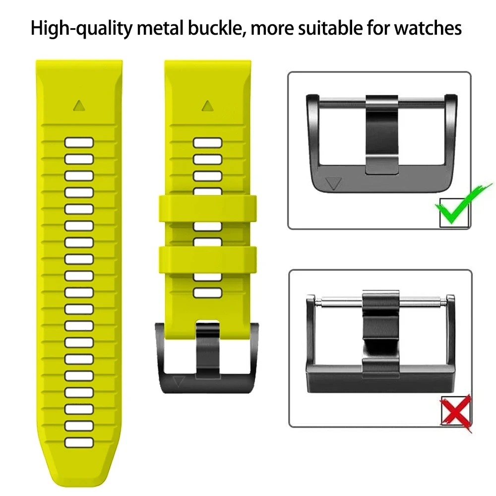 Breathable QuickFit 26mm Silicone Watch Band Strap Replacement