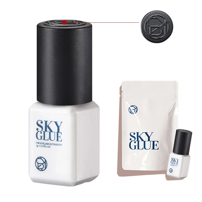 Фото 1 бутылка Sky S Plus, клей для наращивания искусственных ресниц, черный кола, сильнейшая Корея, фотоэлемент 5 мл №5