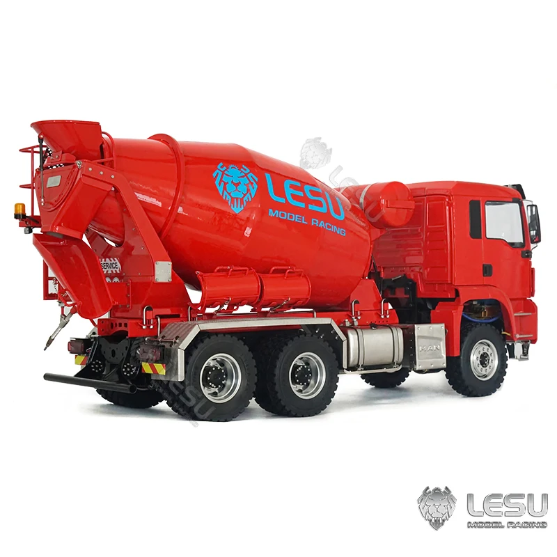 LESU 6X6 Metal RC Mixer Truck 1/14 for Man Radio Agitating Lorry Concrete Car Truck-Mounted Mixer Sound Light Vehicles Th20595 6