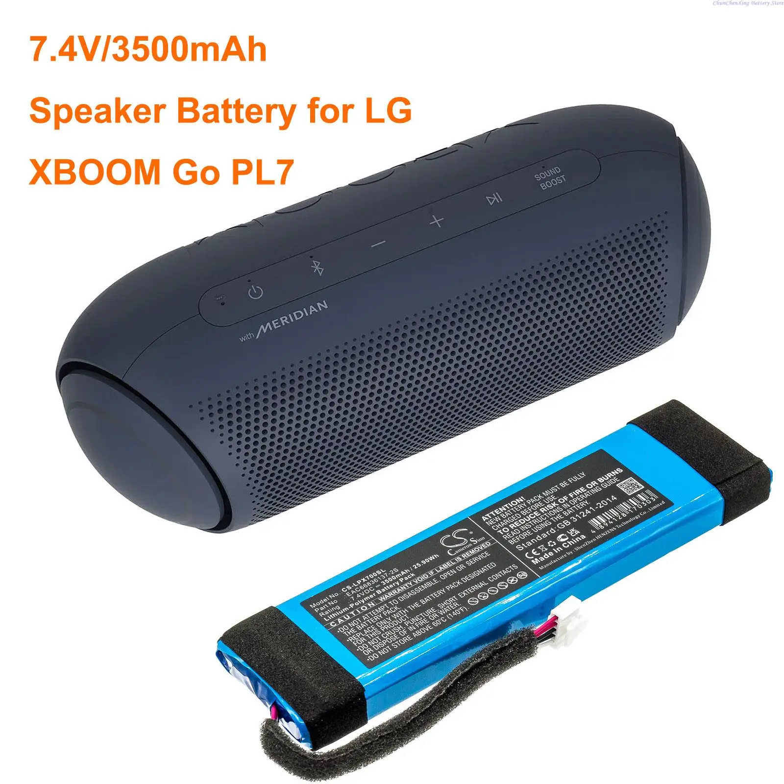 

GreenBattery 3500 мАч аккумулятор для динамика для LG XBOOM Go PL7