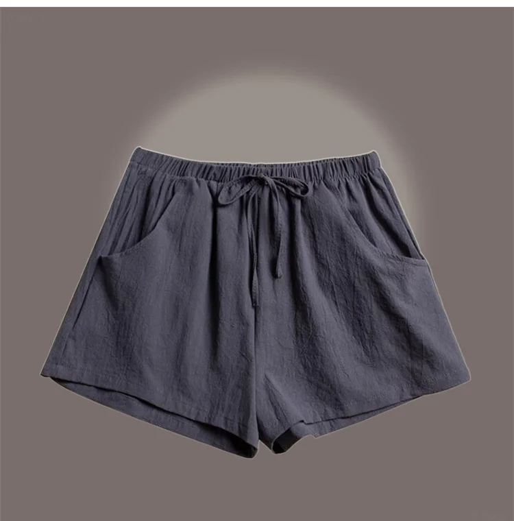 bermuda shorts C.New S Basic Short Pants Cotton Linen Shorts Woman Mini Trousers Trafic Fashion High Waist Bottom for Teen Girls Plus Size lululemon shorts