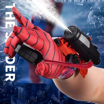 Anime Figure Toy Wrist Launcher Water Gun Spider-man Cosplay Glove Launcher Children's Water Toys Halloween Funny  Boys Gift