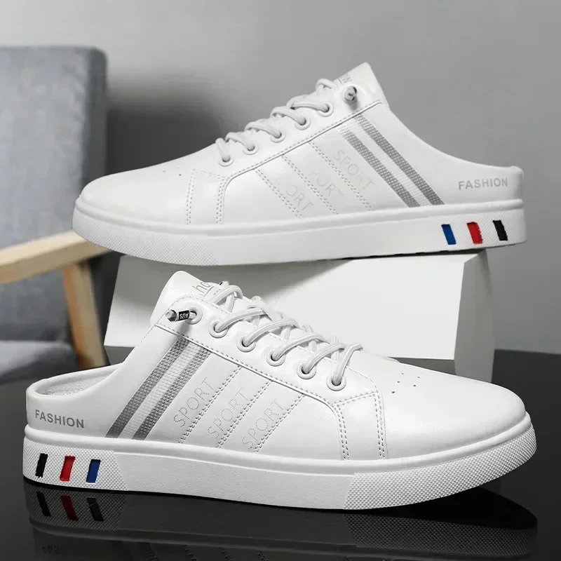 Summer New Men Slippers Brand Comfortable Casual Shoes for Men Fashion Flat Sneakers High Quality Half Slippers Big Size 48