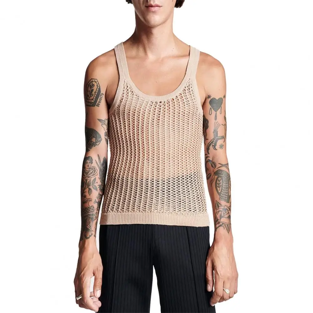 

Топы на бретельках, вязаный жилет на ощупь, однотонный модный прозрачный трикотажный топ с вырезами, топы, уличная одежда