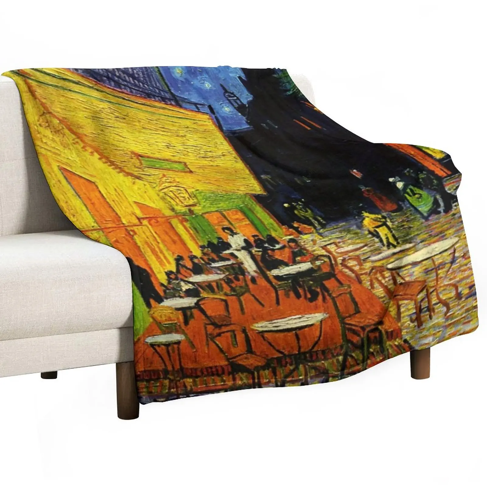 

Cafe Terrace at Night - Vincent Van Gogh Throw Blanket Bed linens Hairy Blankets Personalized Gift