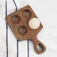 Wood Egg Holder Sushi Desserts Wooden Portable Stackable Egg Organizer Rack for Cabinet Fridge Tabletop Pantry Refrigerator 1
