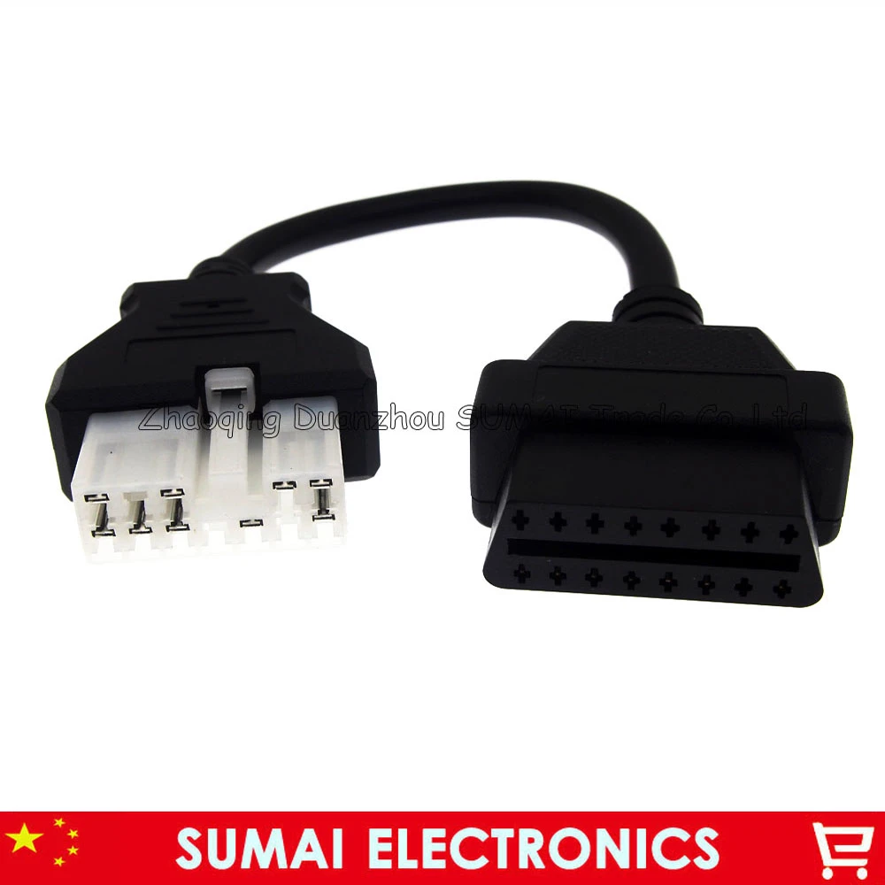 Adaptador de conector OBD2 de 12 pines/16 Pines, enchufe de OBD1/OBD2 para Mitsubishi|adapter connector|obd1 connectorplug adapter connector - AliExpress