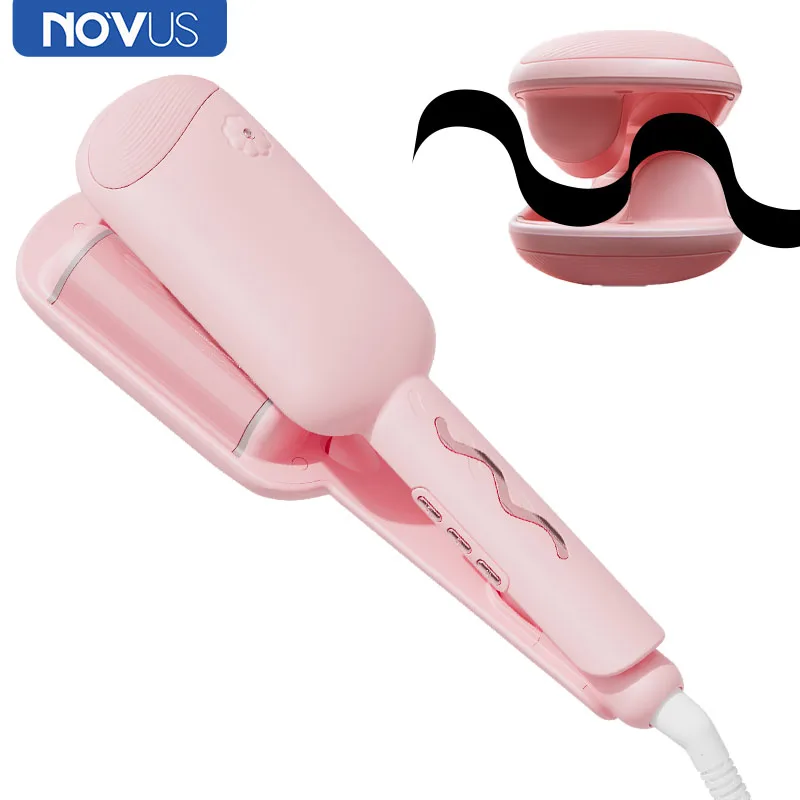 

NOVUS 32mm Wavy Hair Curler 4000w Negative Ions 30-Min Auto-off Long-Lasting Waves Egg Roll Head Styler Wand Hair Styling Tools