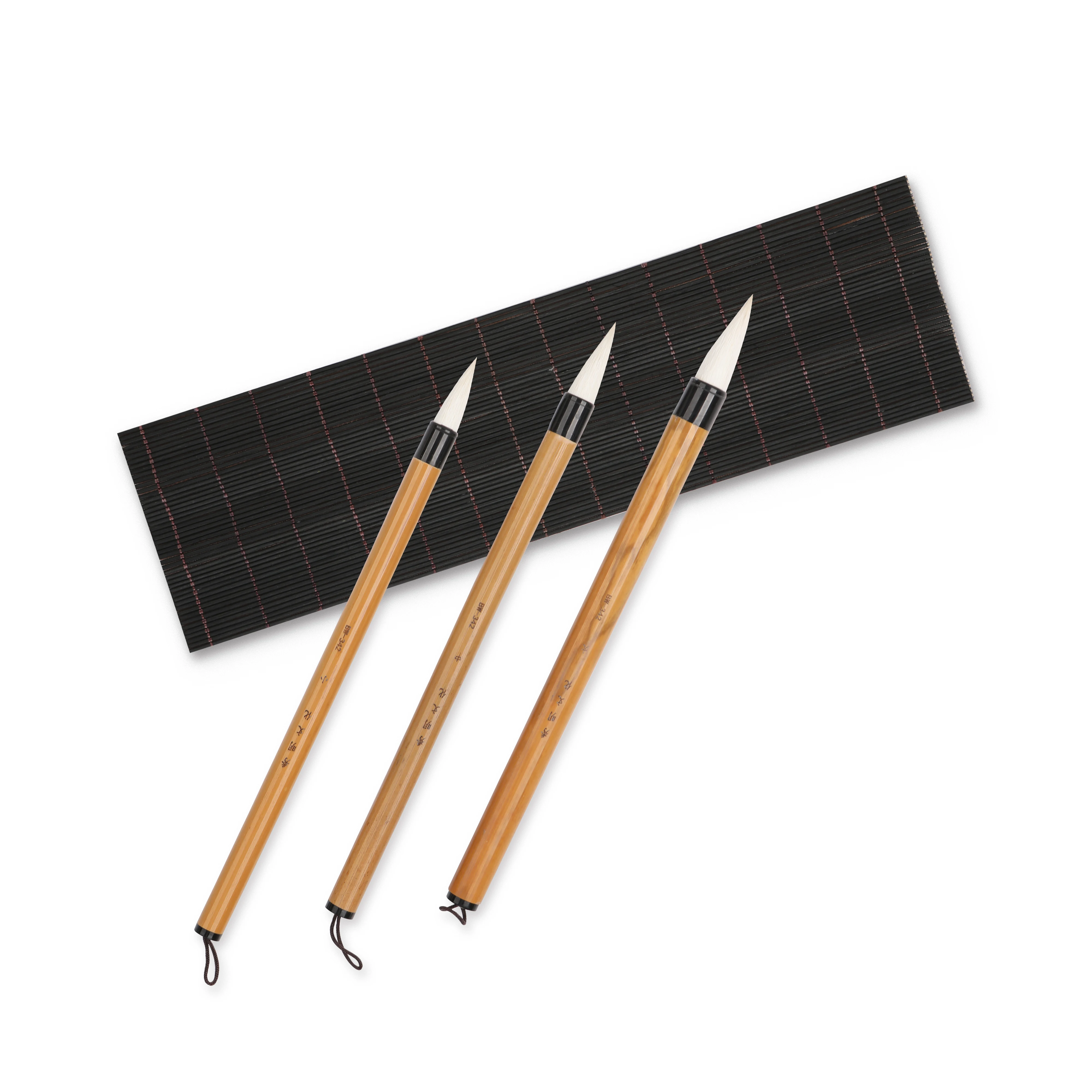 Artsecret Barim Brush Set BW-342 For Calligraphy Watercolor Oriental Folk painting Goat Hair Mixed Bamboo Handle 3