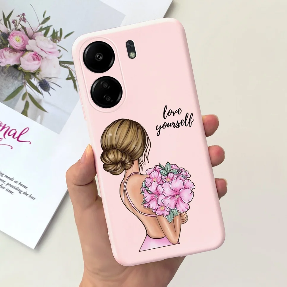 For Xiaomi POCO C65 Case Cute Cartoon Cat Painted TPU Silicone Back Cover For Xioami POCO C65 POCOC65 C 65 6.74 Phone Case Funda