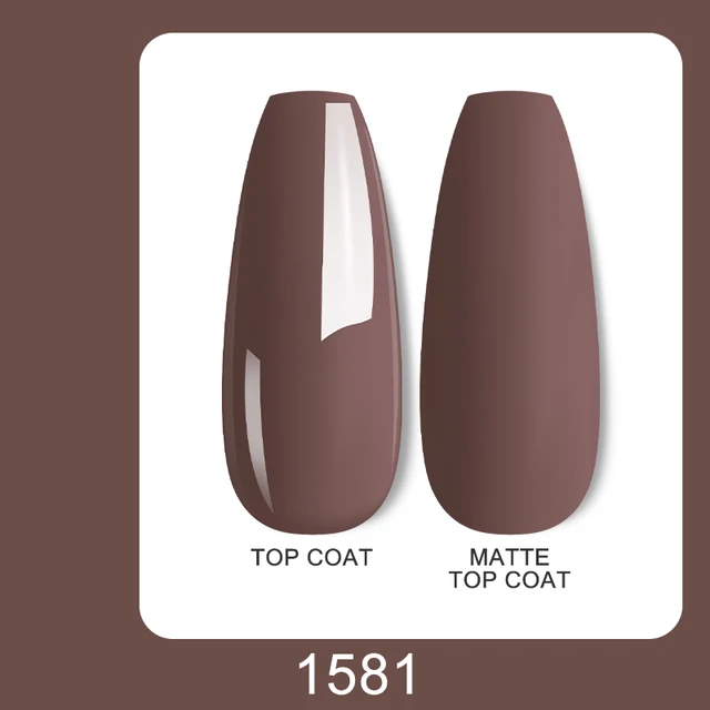 Arte Clavo 15ml Brown Coffee Color UV Gel For Nail Gel Nail Polish Varnish Hybrid Glitter Decoration Base Top Coat Set 1581