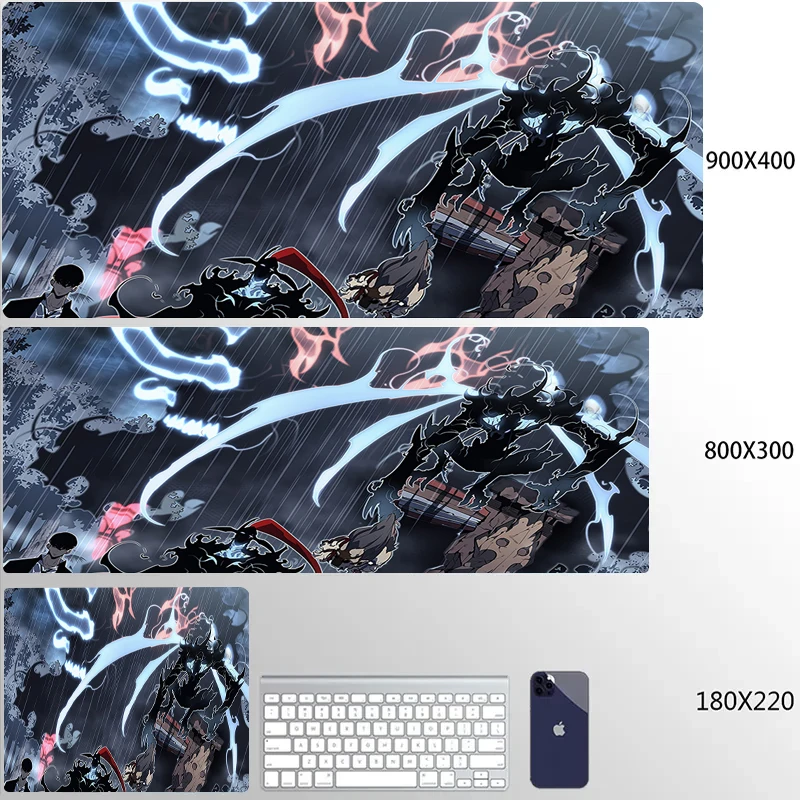 Shadow King Gaming Mousepad - XXL 90x40cm Non-Slip Desk Mat with Locking Edge