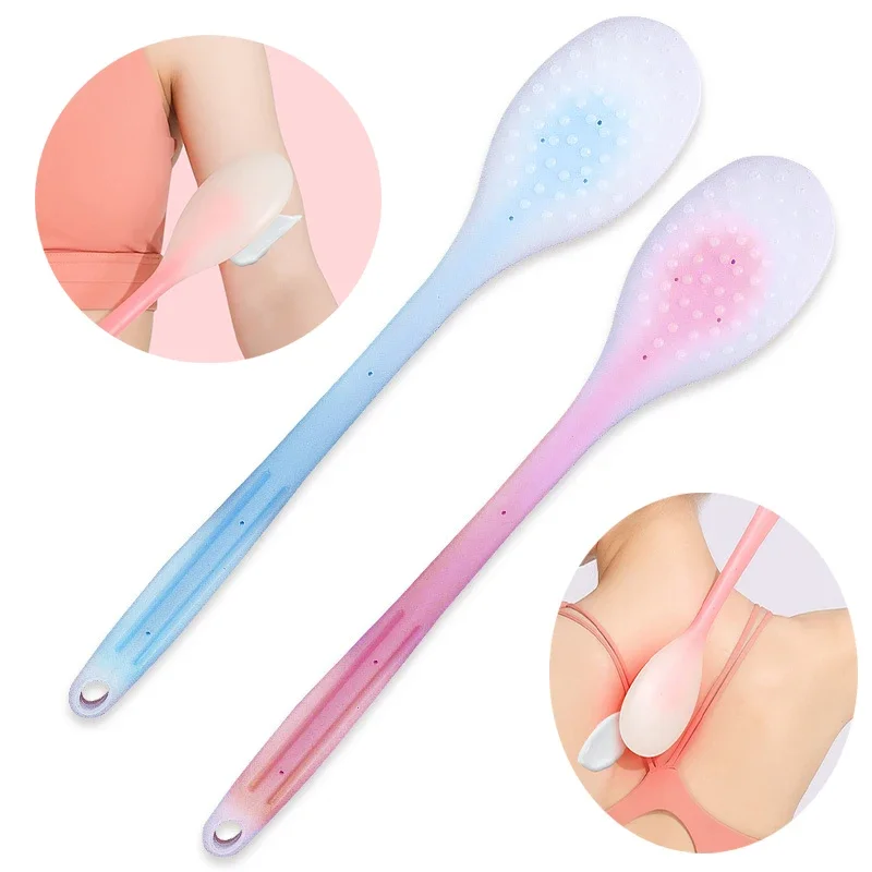 Multi-Function Lotion Sunscreen Ointment Applicator Silicone Massage StickBody Cleaner Shower Brush Sunscreen Back Applicator